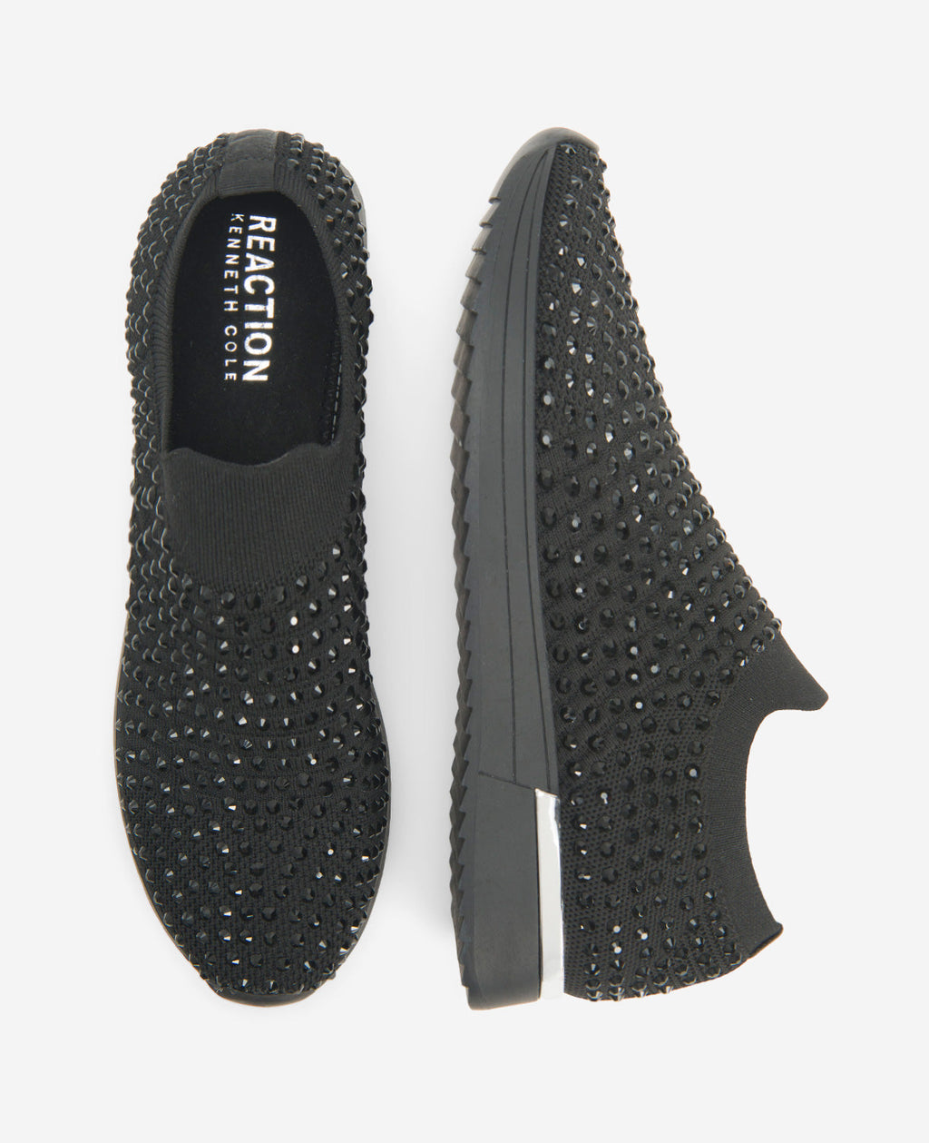 Kenneth Cole Reaction- The Cameron Jewel Jogger Slip-On Sneakers Black