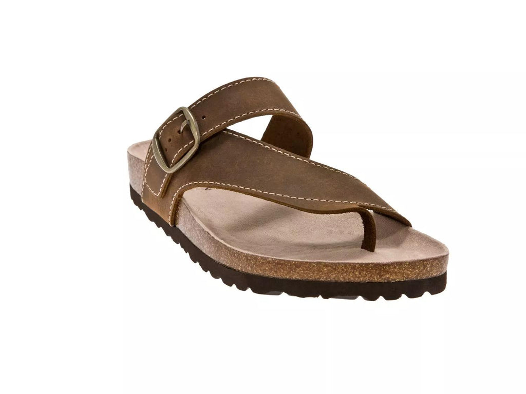 White Mountain Carly Nubuck Flat Sandal