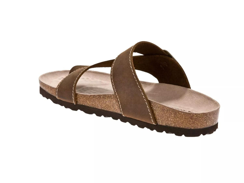 White Mountain Carly Nubuck Flat Sandal