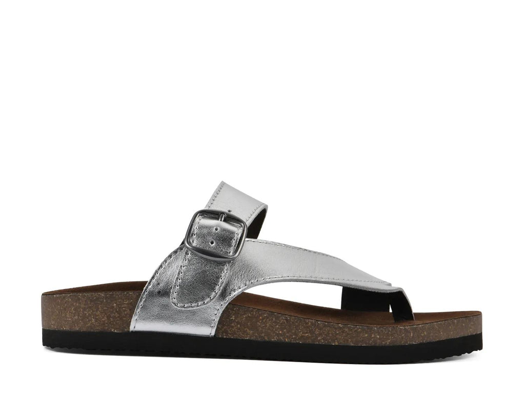 White Mountain Carly Nubuck Flat Sandal