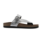 White Mountain Carly Nubuck Flat Sandal