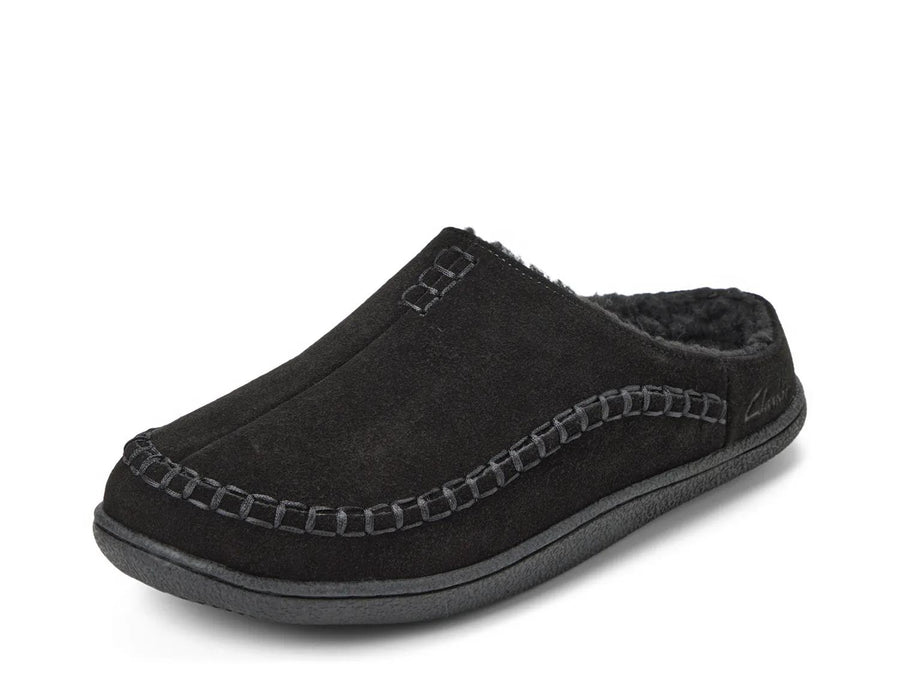 Clarks Suede Stitch Clog Slipper - Men's