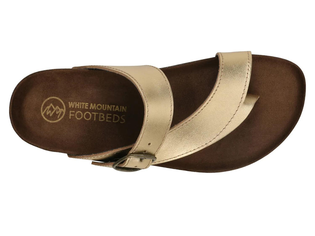 White Mountain Carly Nubuck Flat Sandal