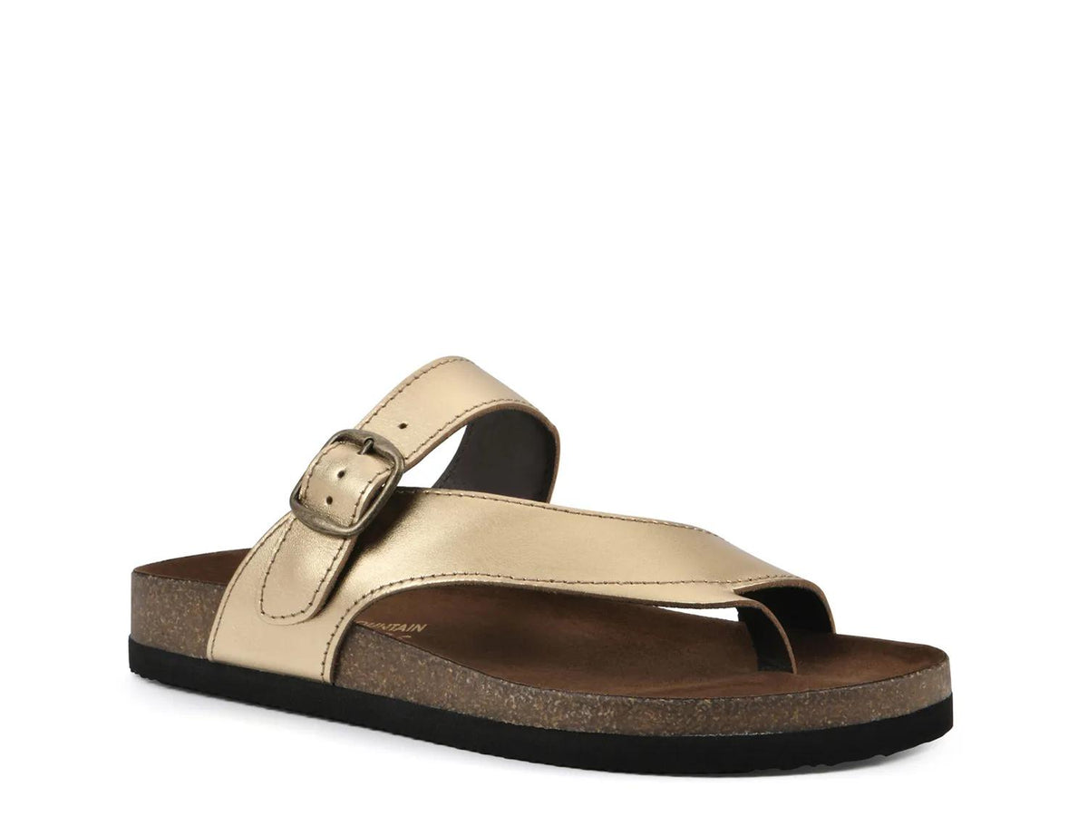 White Mountain Carly Nubuck Flat Sandal