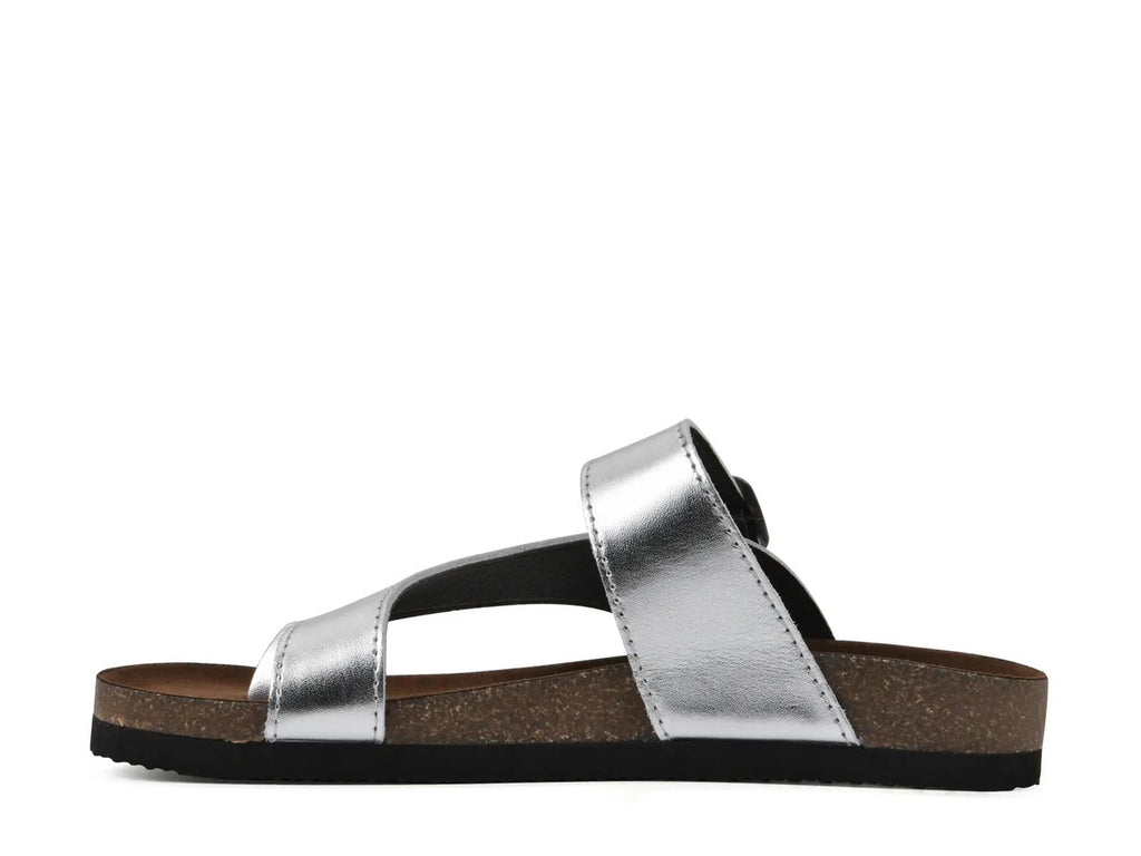 White Mountain Carly Nubuck Flat Sandal
