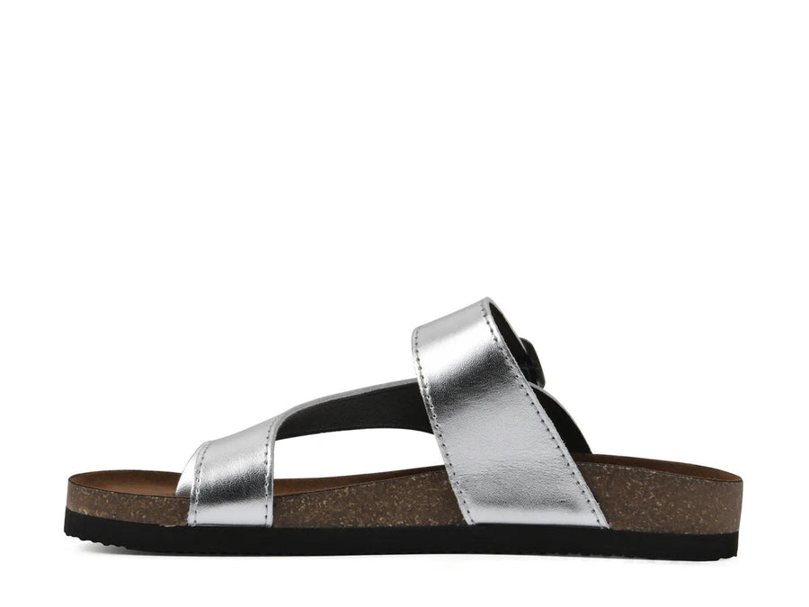 White Mountain Carly Nubuck Flat Sandal