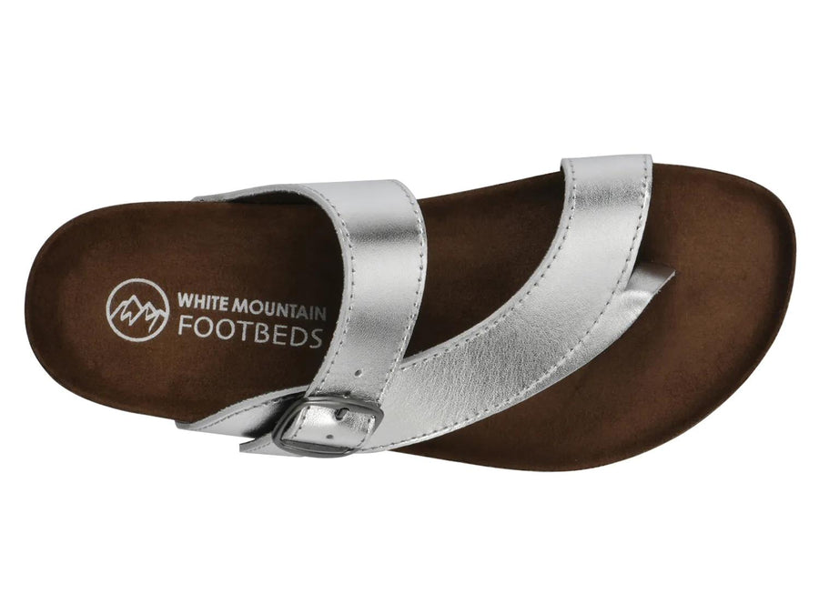 White Mountain Carly Nubuck Flat Sandal