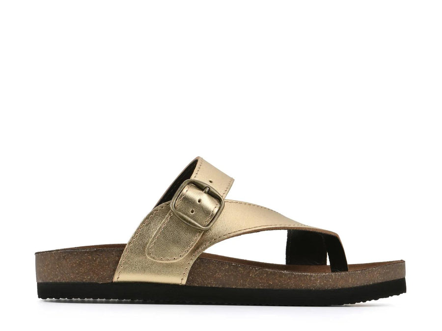 White Mountain Carly Nubuck Flat Sandal