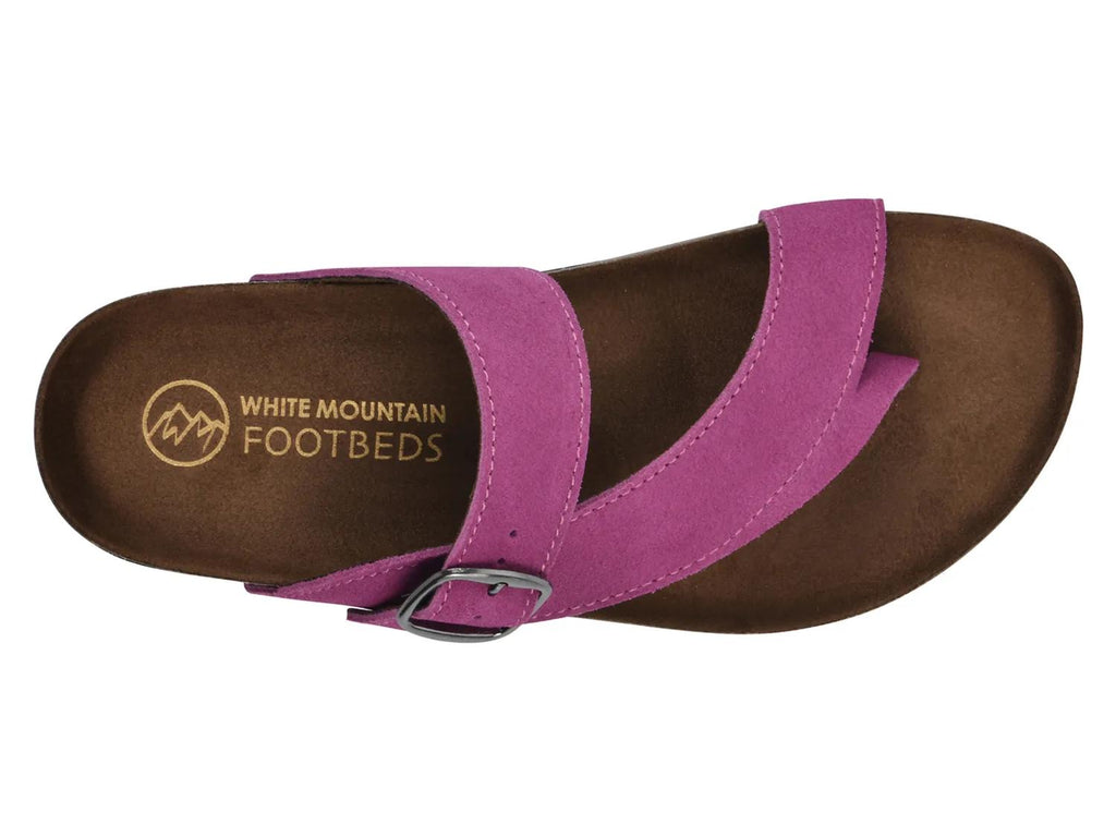 White Mountain Carly Nubuck Flat Sandal