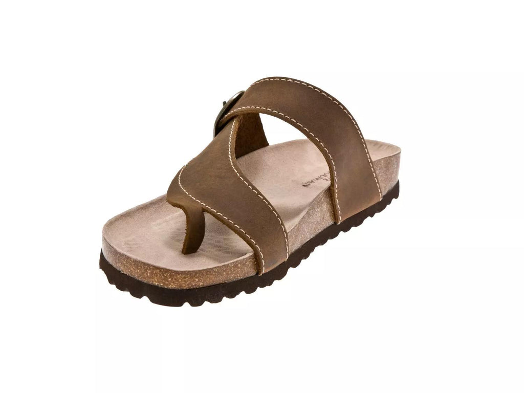 White Mountain Carly Nubuck Flat Sandal