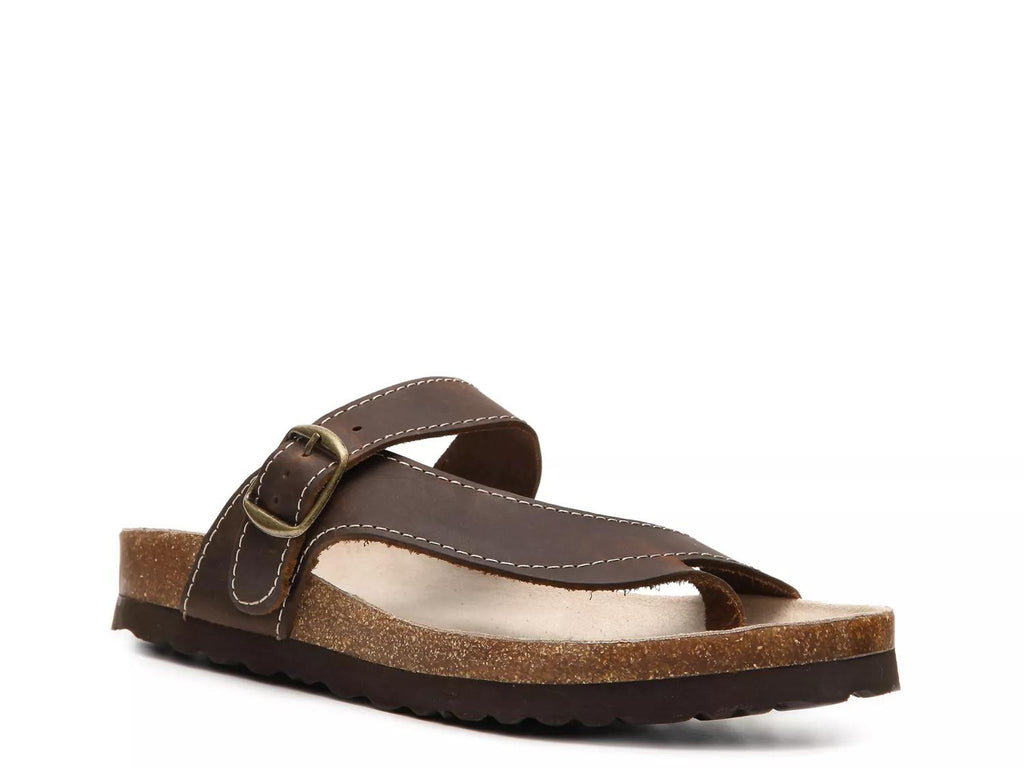 White Mountain Carly Nubuck Flat Sandal