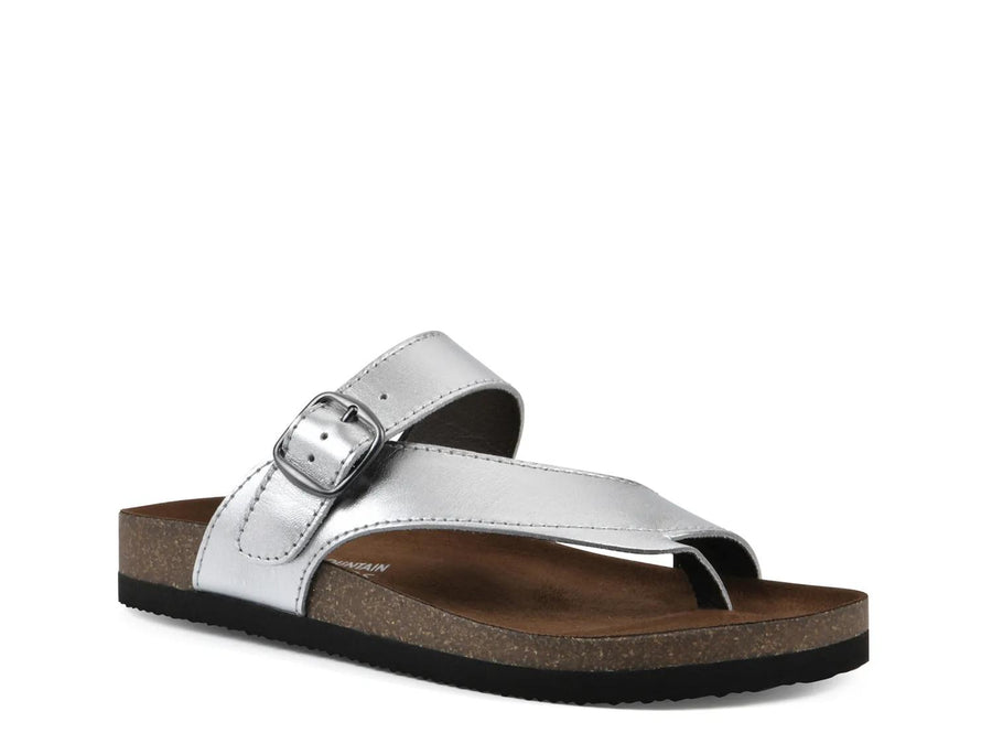 White Mountain Carly Nubuck Flat Sandal