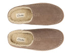 Clarks Suede Stitch Clog Slipper - Men's
